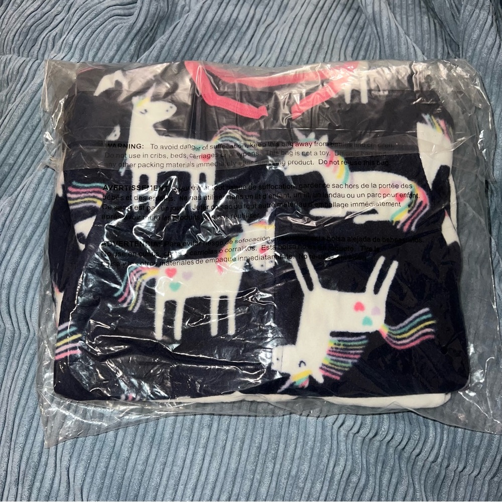 Absorba Kids' 2-pack Fleece Blanket Sleeper Unicorn 🦄 12M - Picture 4 of 5